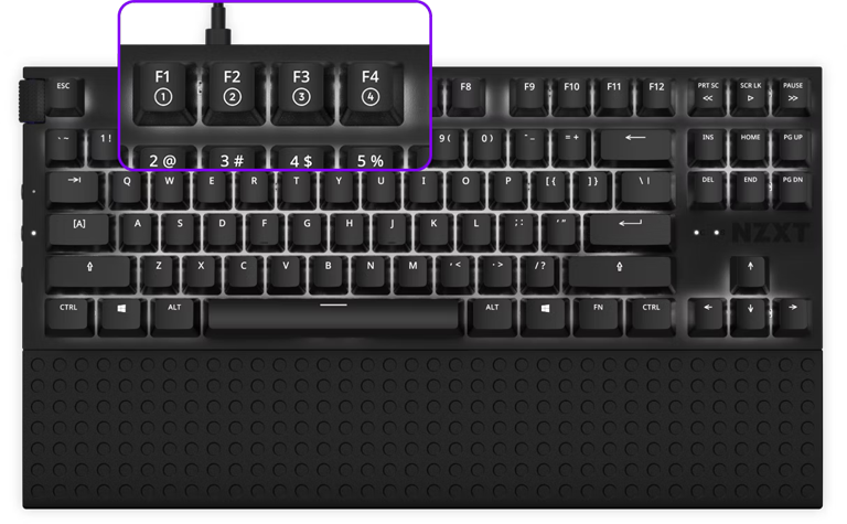 NZXT Function Mini TKL Mechanical Keyboard - KB-175US-WR- PC